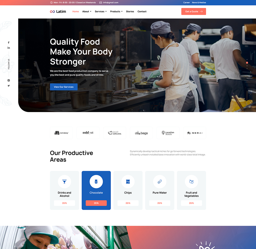 Latim-Food & Beverage Industry Website