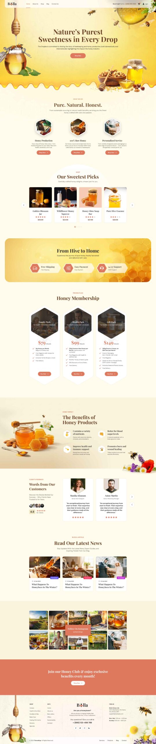 Bolla – Beekeeping and Honey Shop Website
