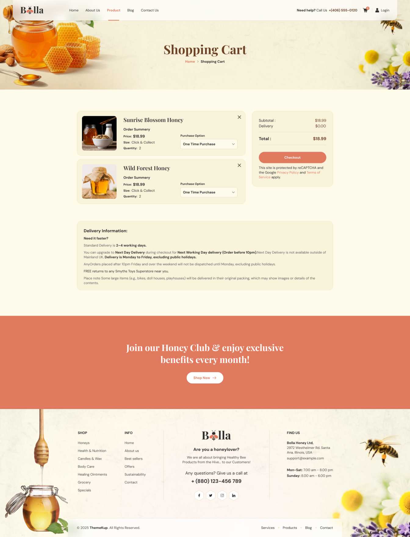 Bolla – Beekeeping and Honey Shop Website